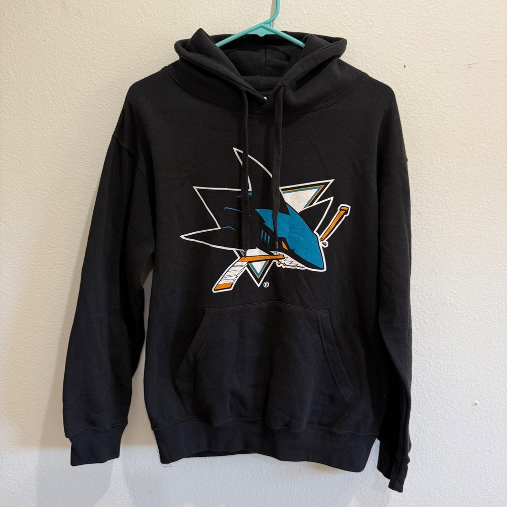 Dodger San Jose Sharks NHL Hoodie Black The Mercury News Mens Small
